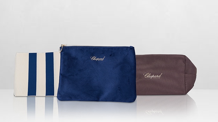 Image of a complimentary pouch or towel of Chopard